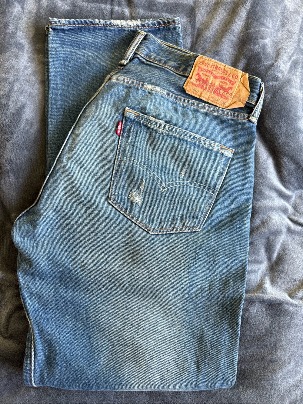 Levi's Men's Blue Denim 502 Button fly Jeans